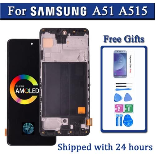 Display For Samsung Galaxy A51 LCD A515 A515F A515F/DS A515FD LCD Screen Touch Digitizer Assembly