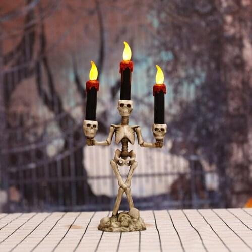 Halloween Ghost Hand Candle LED Electronic Skeleton Candle Light Smoke-free Wedding Party Halloween Decoration Party Supplies