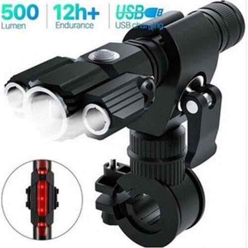 Bicycle Light Super Bright USB Powerful LED Bike Light Rechargeable Headlight & Taillight Set for Outdoor Cycling Flashlight