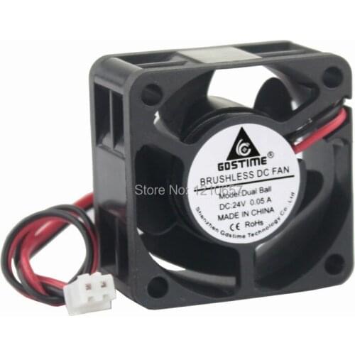 2Pieces LOT Gdstime 4020B 4cm 40mm x 20mm DC 24V 2P Ball Bearing Exhaust Cooler Cooling Fan
