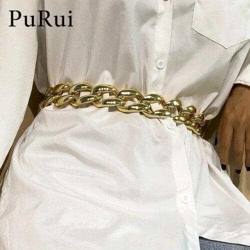 New Punk Exaggerated Chunky Thick Chain Body Chain Sexy CCB Acrylic Harness Waist Belly Chain for Women Dress Accessories Chains