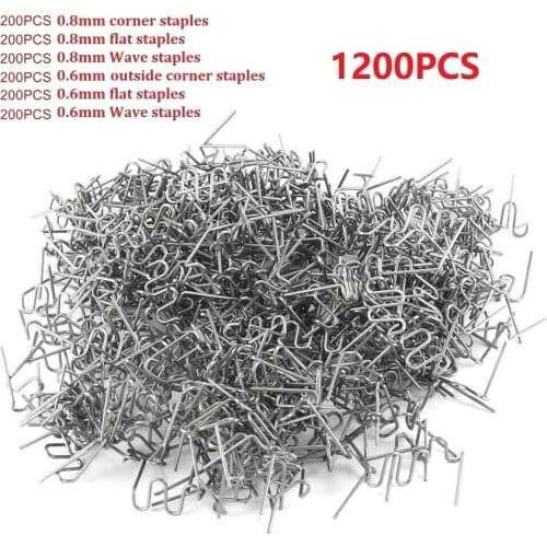 1200PCS 0.6/0.8mm Hot Stapler Staples For Plastic Welder Car Bumper Repair Elding Machine Hot Melt Welding Tool