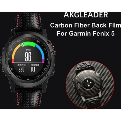 2PCS Watch film For Garmin Fenix 5 Carbon Fiber Back Screen Protector Film Cover Nice With Your Watch Band Strap For Fenix 5