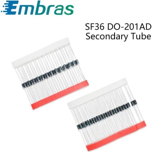 20Pcs Super Fast Recovery Rectifier Diode DO-27 SF36 SF32 SF34 SF38 SF54 SF56 SF58 DO-201AD 3A 400V SF