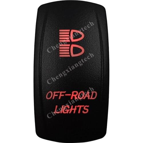 5 Pin ON OFF SPST Red Led Off Road Lights Rocker Car Boat Dashboard Light 12v 24v Toggle Switch for Carling ARB Narva 4x4 Style