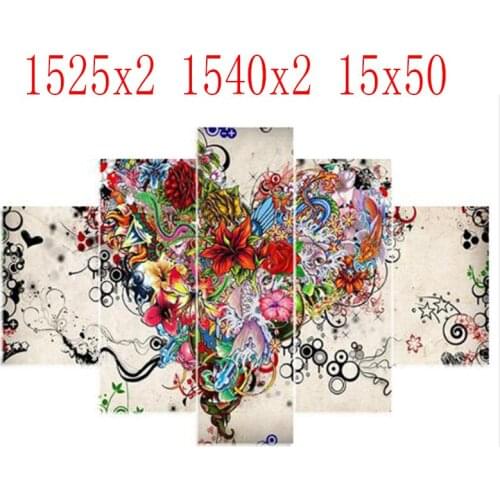 5PCS 5d diy diamond embroidery Heart diamond painting Cross Stitch full drill Rhinestone Multi-picture gift 1525x2 1540x2 15x50
