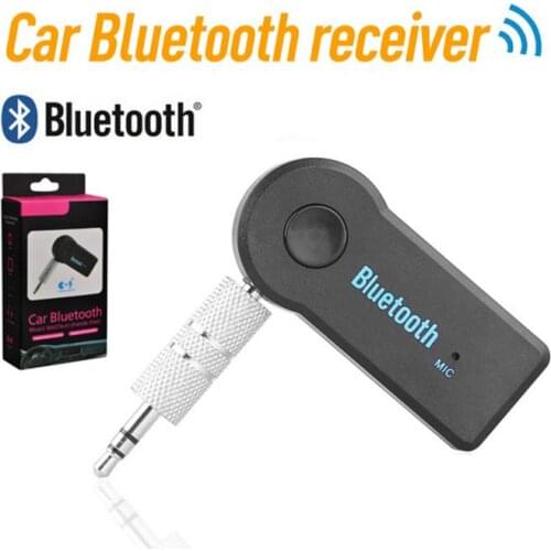 2PCS AUX Car Bluetooth Receiver 3.5MM Jack Audio Music Bluetooth 5.0 Car Kit Wireless Handsfree Speaker Bluetooth Car Stereo