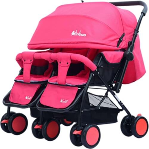 Twins Baby Stroller Folding Double Baby Stroller for Twins Travel Umbrella Car Baby Carriage Can Lie Down Pram Wheelchair 0~36 M