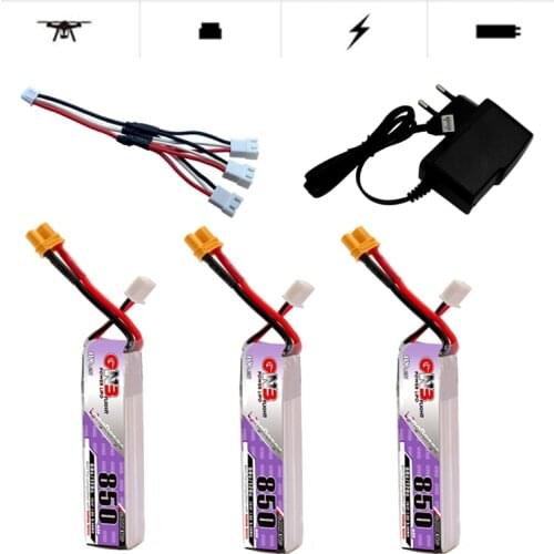 GNB For Happymodel FPV Racing Cine Whoop BetaFPV Drone RC Parts Max 120C 850mAh 7.6V 2S HV Lipo Battery XT30 Plug and Charger
