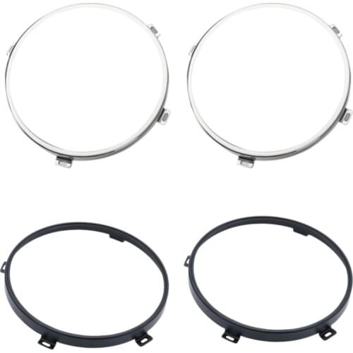 2Pcs for Jeep Wrangler Jk Tj 07-17 7-Inch Led Headlight Round Ring Mounting Bracket for Headlight Mounting Lamp Holders
