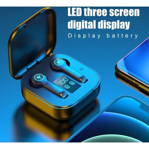 L10 LED Battery Display Bluetooth 5.1 Headset TWS Waterproof Earphone with Mic