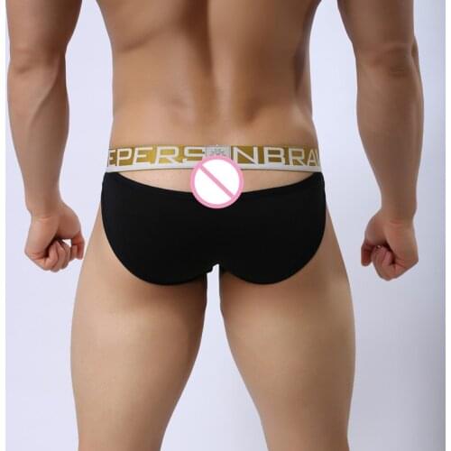 BRAVE PERSON Gay Underwear Men Male Sexy Briefs Cotton Fabric Hollow Design Men Cuecas Underwear Briefs Men Underpants Masculina