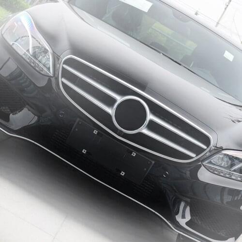 For Mercedes-Benz Front Bumper Chromium Accessories W212 E Class Auto ABS Exterior Trim Strips Year 2014 2015