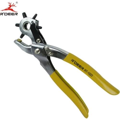 RDEER Punch Plier Belt Hole Hand Press 2.5/3/3.5/4/4.5/5mm Heavy Duty Eyelet tool Alicate