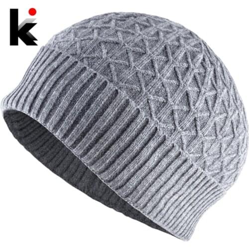 Knitted Hat For Men Solid Color Knitting Wool Skullies Beanies Women Autumn Winter Outdoor Bonnet Hats Gorros Mujer Invierno