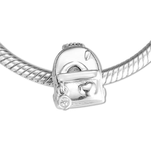 Fit Pandora Bracelet Adventure Bag Charm Sterling Silver 925 Beads for Jewelry Making Men Women Gift 02910