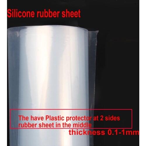 0.1 -3mm thickness Silicone rubber Sheet/Mat/Cussion pad film500*500mm thin board Rubber