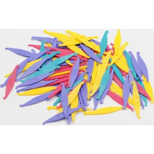 Mix Colors 100Pcs Disposable Dental Orthodontic Elastomeric Elastic Placer Rubber Ligature Ties Ring Retractor for Braces Bands