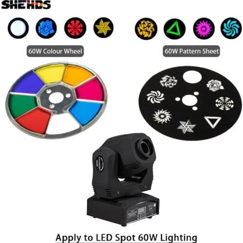 SHEHDS LED Spot 60W LED Moving Head Lights Parts Wheel Color & Gobo Wheel Accessories for DJ KTV Disco Spot Lamp