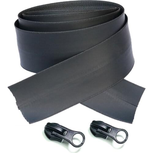 1/2/5/10M 5# Waterproof Zippers Black Invisible Nylon Coil Zippers with Zip Sliders for Sewing Jacket Bags Tailor Accessories