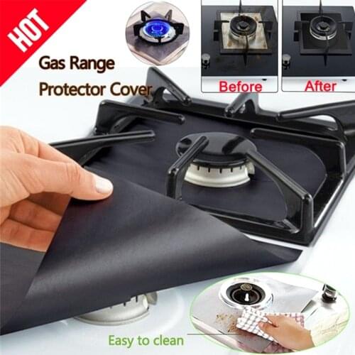 1/4 pcs Gas Range Protector Cover Reusable Non-stick Foil Cleaning Mat Pad For Kitchen Gas Stove Cleaning Protector Tools