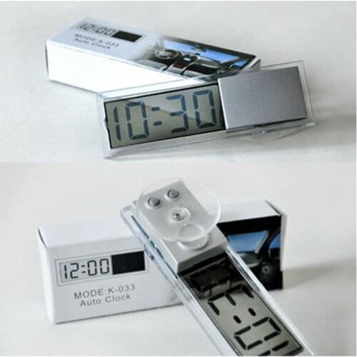 1pcs Mini Car Electronic Clock Liquid Crystal Display Lcd Car Timer Digital Clock With Suction Cup Car Clock