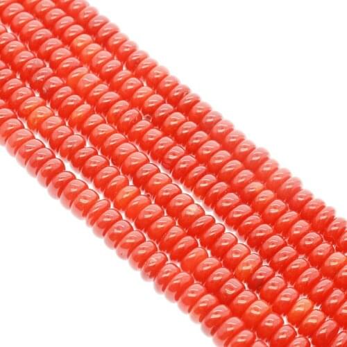2*6mm Fashion Coral flat round Loose Beads High Quality Natural Sea Bamboo Beadwork Necklace Bracelet DIY Jewelry Finding Making