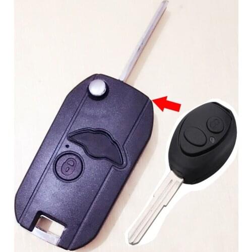 2 Buttons Replacement Modified Flip Folding Remote Key Shell Case For Land Rover Discovery 2 Keyless Entry Fob Key Cover
