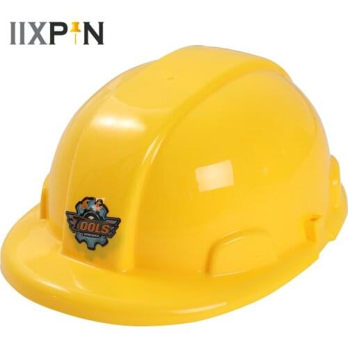 2Pcs Yellow Simulation Safety Helmet Pretend Role Play Hats Toy Dress Up Construction Worker Engineering Caps Kids Children Gift
