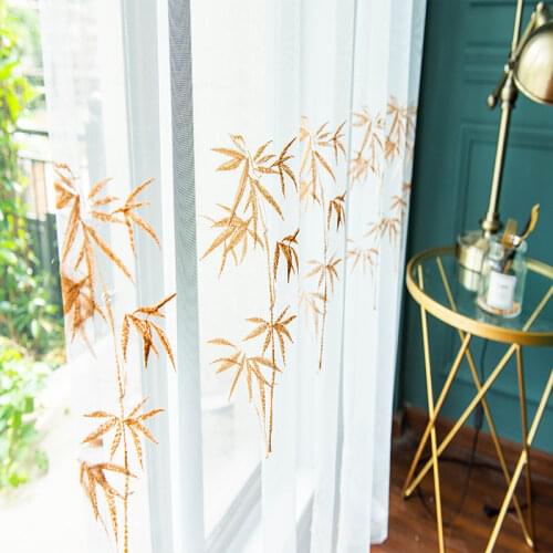 2021 New Modern and Simple Window Curtain Finished Embroidered Curtains for Living Dining Room Bedroom