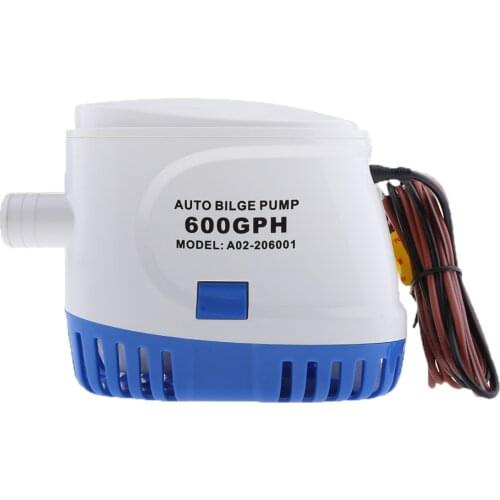 24V 600GPH Electric Submersible Automatic Bilge Pump for Boat 0.75'' Outlet