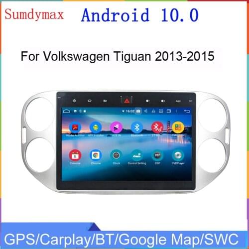 4+128G 8core android10 car radio for Volkswagen tiguan 2013 2014 2015 gps navigation car Multimedia player audio stereo DSP BT