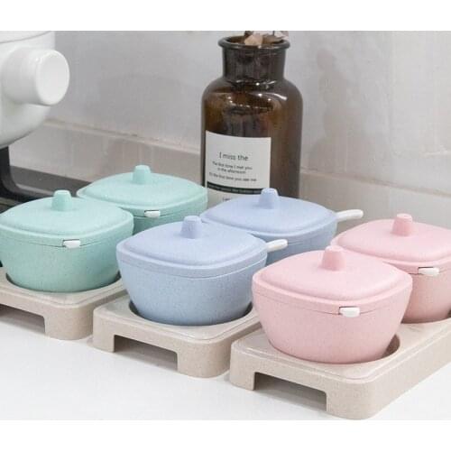 Jars for Spices Suit Combination for Salt Shaker Kitchen with Lid Bring A Spoon Convenience Condiments Supplies Seasoning Box