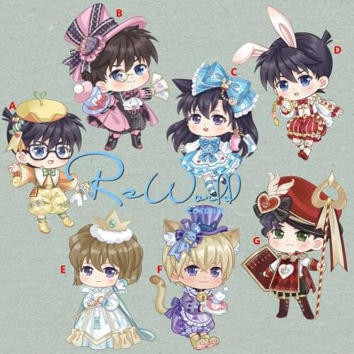 Newcosmile Detective Conan Bourbon SHINICHI Kaito Acrylic Keychain Keyring Badge Cosplay Gift Limit fashion creative new hot