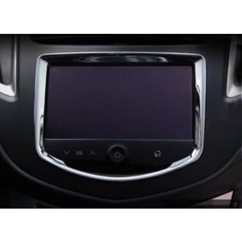 Carmilla 1 Piece ABS Chrome Car Central Navigation Decoration Frame Sticker Modified For Chevrolet Trax 2015 2016 Styling Acc