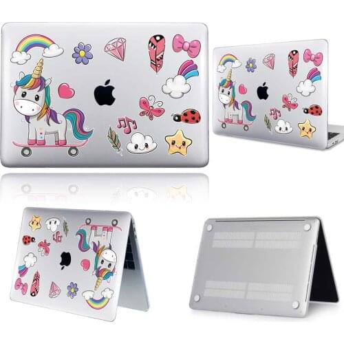 Unicorn Skate EVA Pattern PVC Anti-slip Laptop Case For Apple Macbook 12/Air 11 13 A2337/Pro 13(A2251 A2289) 15 16/Pro 13 A2338