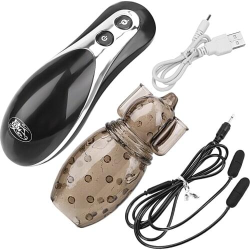 Delay Ejaculation Erotic Sex Products Rechargeable Penis Vibrators Male Masturbator Glans Trainer Sex Toy For Men