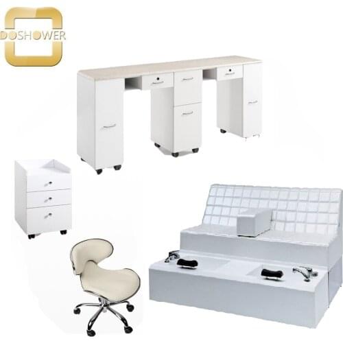 Doshower double-set luxury salon chair with pipeless whirlpool kneading massage spa pedicure chair