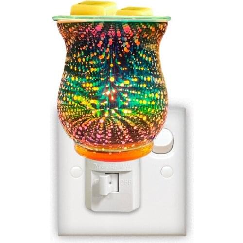 Electric Candle Warmer, Glass Plug in Fragrance Warmer for Scented Wax, Oil Burner Set With Extra Spare Bulb for Home Office