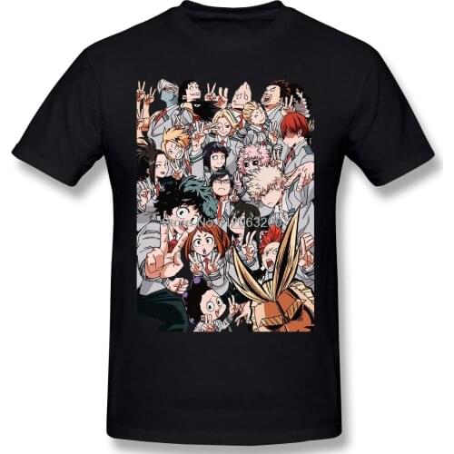 Men Clothing My Hero Academia T-Shirt Class 1 Classic Fashion Short Sleeve Cotton Tees Harajuku TShirt Streetwear