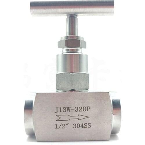3/8" 1/2" 3/4" 1" BSP Female 304 Stainless Steel High Temperature Hydraulic Needle Valve Flow Control Shut Off Needle Valve
