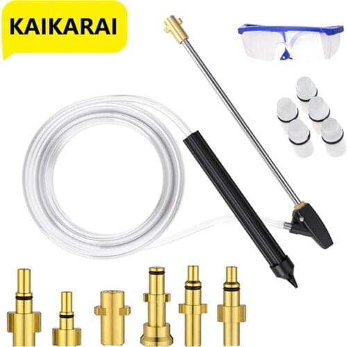Pressure Washer Sand Wet Blasting Kit Wet Sandblaster For Nilfisk/Lavor with 1/4 Quick Connector&13 Inch Airbrush Metal Rod