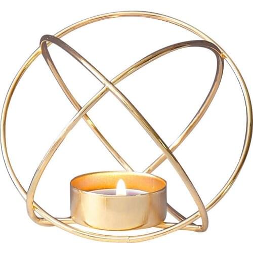 Iron Wire 3d Geometric Candle Tea Light Candlestick Candle Holder Indoor Or Outdoor Wedding Home Decor Metal Crafts Candle Stand