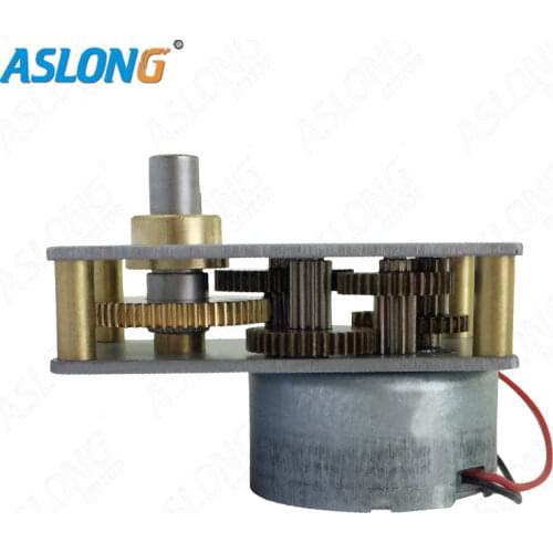 Metal Spur Gear Micro Geared Motors 3V-12V Low Speed Noise Micro Motor Cw Or Ccw Support Reversed Speed 27Rpm Torque Max 0.349NM