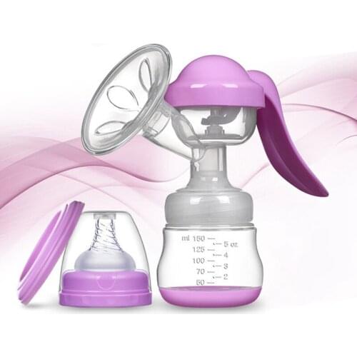 Breast Feeding Pump Lactation Milk Extractor Manual Silicone Breast Pump Baby Bottle Breastfeeding