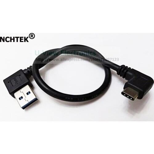 NCHTEK 90 Degree Angled USB 3.1 USB Type C to Right Angled USB3.0 Male Data Cable For Tablet & Mobile Phone/Free Shipping/10PCS