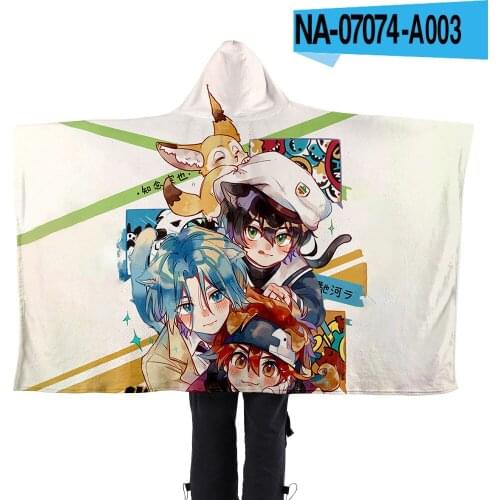 Unlimited Skateboard Animation Comfortable Warm Hoodie One Size Fits All Wearable Home Hooded Slacker Blanket Flannel Cape