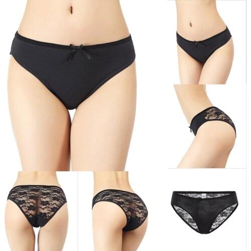 Underwear Womens Sexy String Lingerie Lace Thong Seamless Briefs Transparent Panties Knickers Black Tangas Bragas Mesh Panties