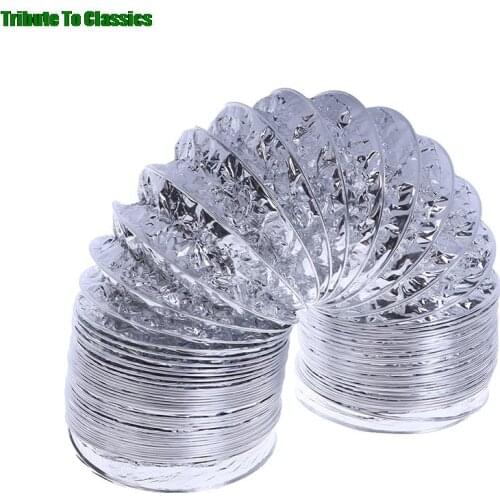 New 4inch Ventilator Pipe Aluminum Tube Air Ventilation Hose Flexible Exhaust Duct 2M