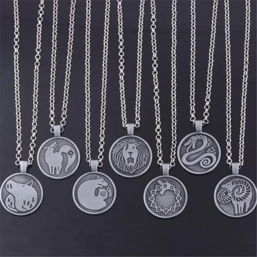 Seven Deadly Sins Anime Necklace Nanatsu No Taizai Meliodas Diane Escanor Merlin Ban King Gowther Pendant Necklace Jewelry